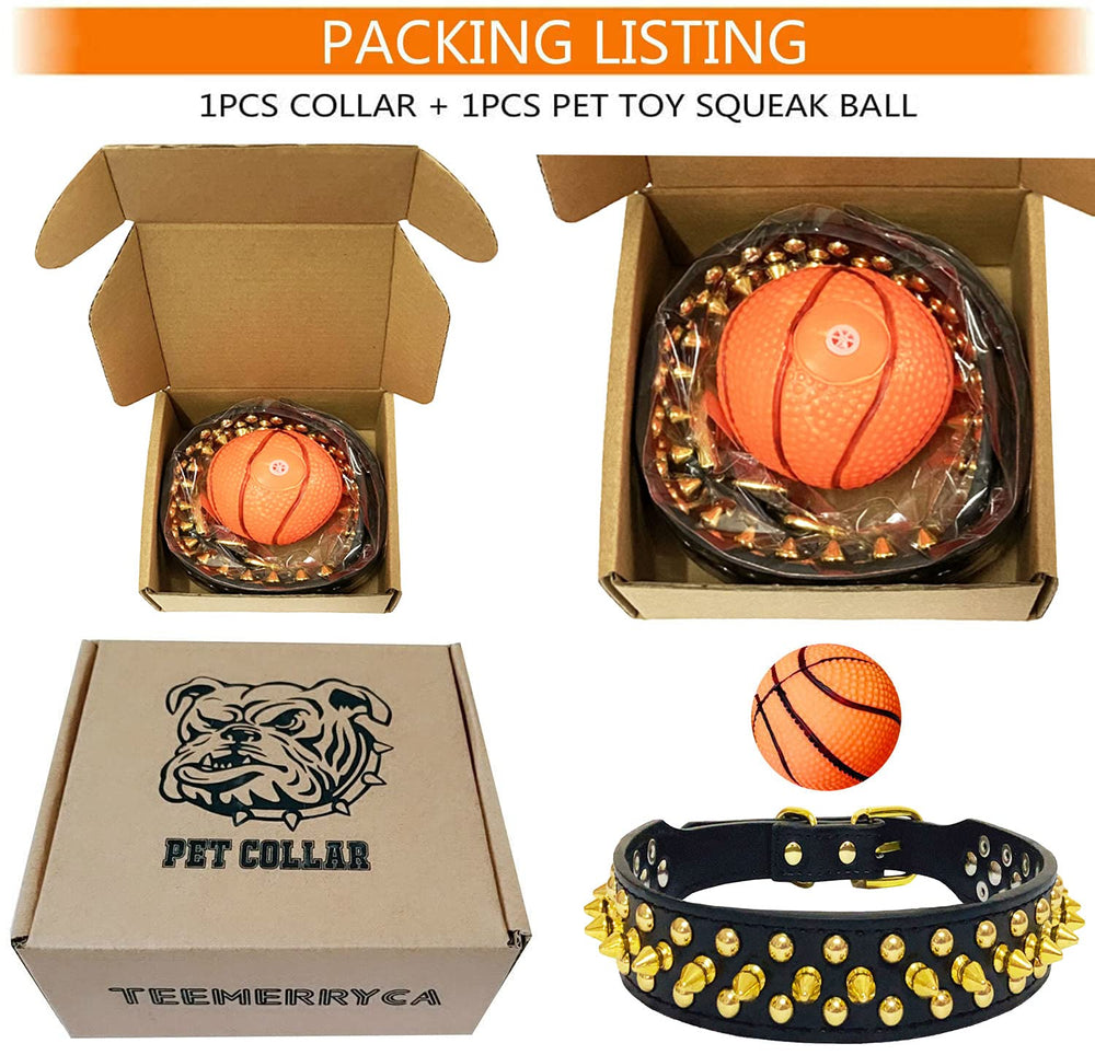 TEEMERRYCA collar and bonus squeaky ball set for playtime