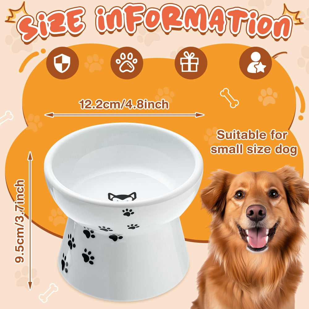 Teenyyou ceramic raised dog bowl showcases style while easing access for pets