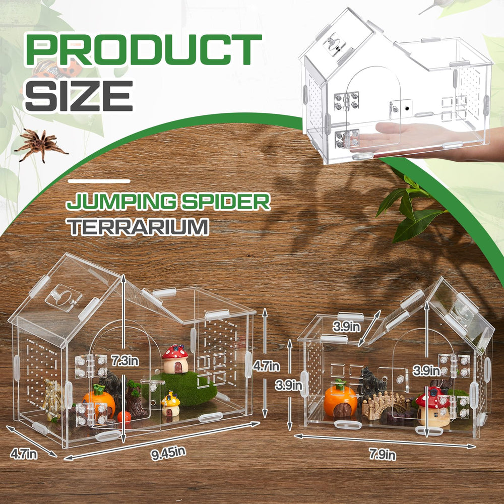 Teenyyou spider enclosure magnetic door provides secure, tool-free access for feeding