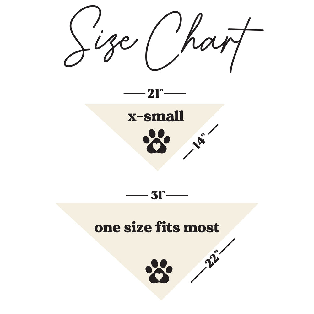 Tees and Tails one-size triangle bandana with easy roll-and-tie design