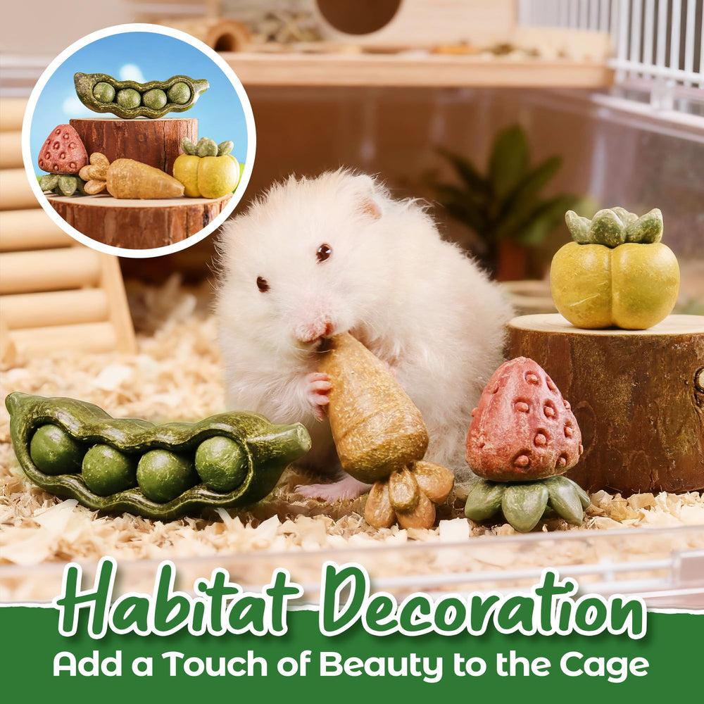 TEEWY hamster strawberry chew toy brightens cage and entertains
