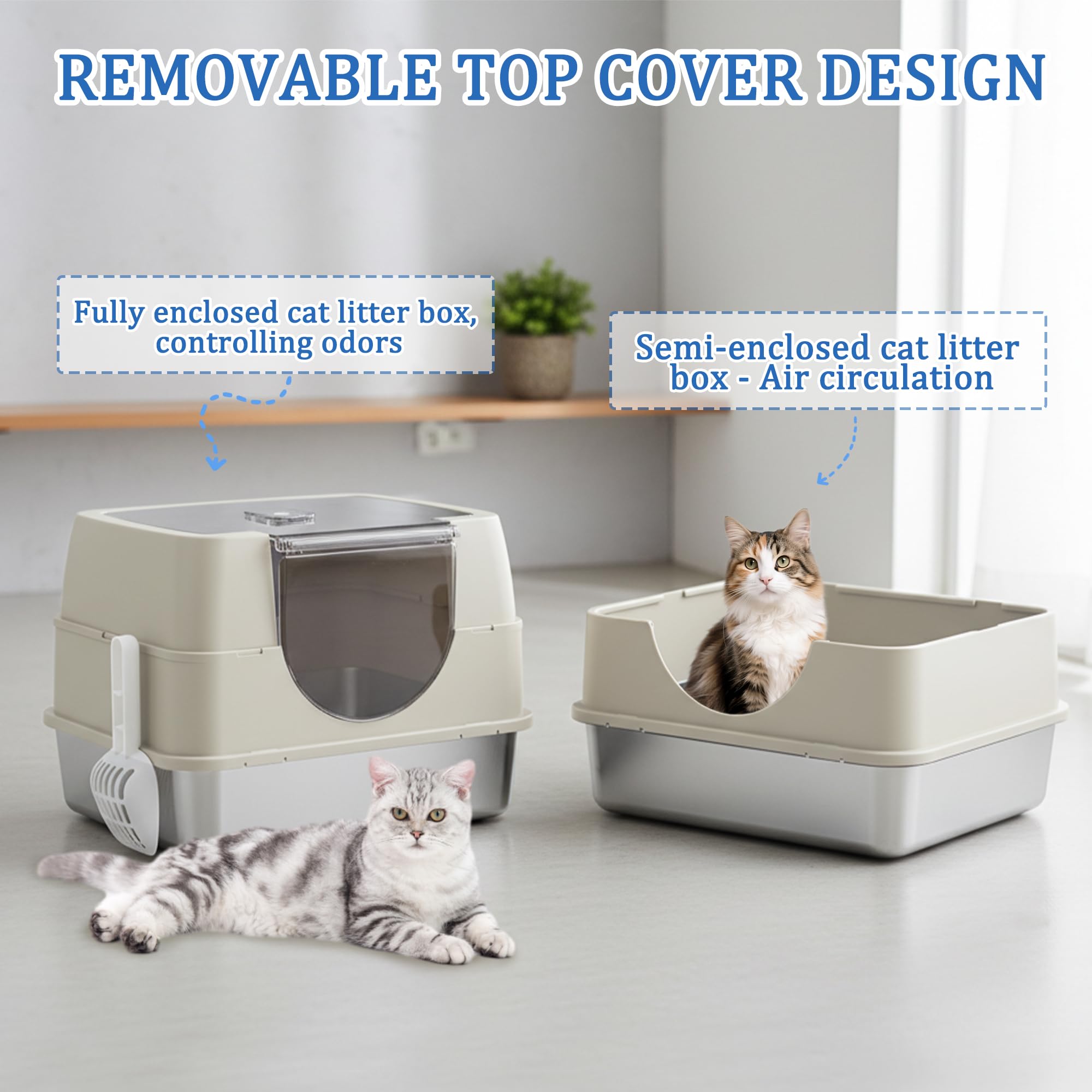 Tehoao dog-proof design helps keep dogs out of the litter area