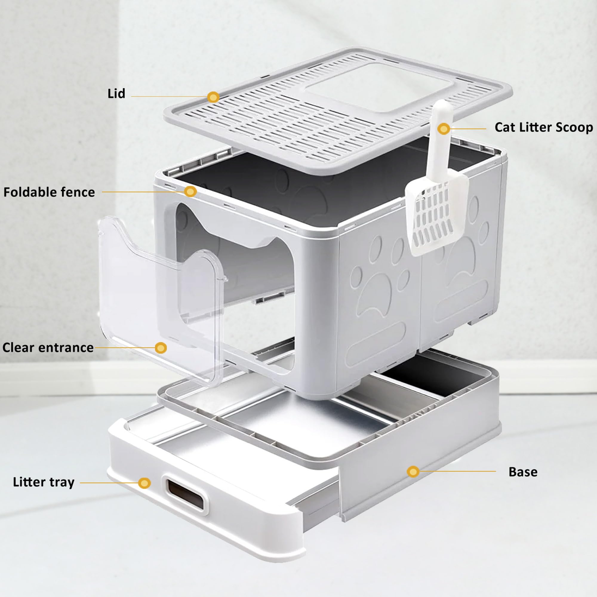 Tehoao gray litter mat helps catch debris at the entrance