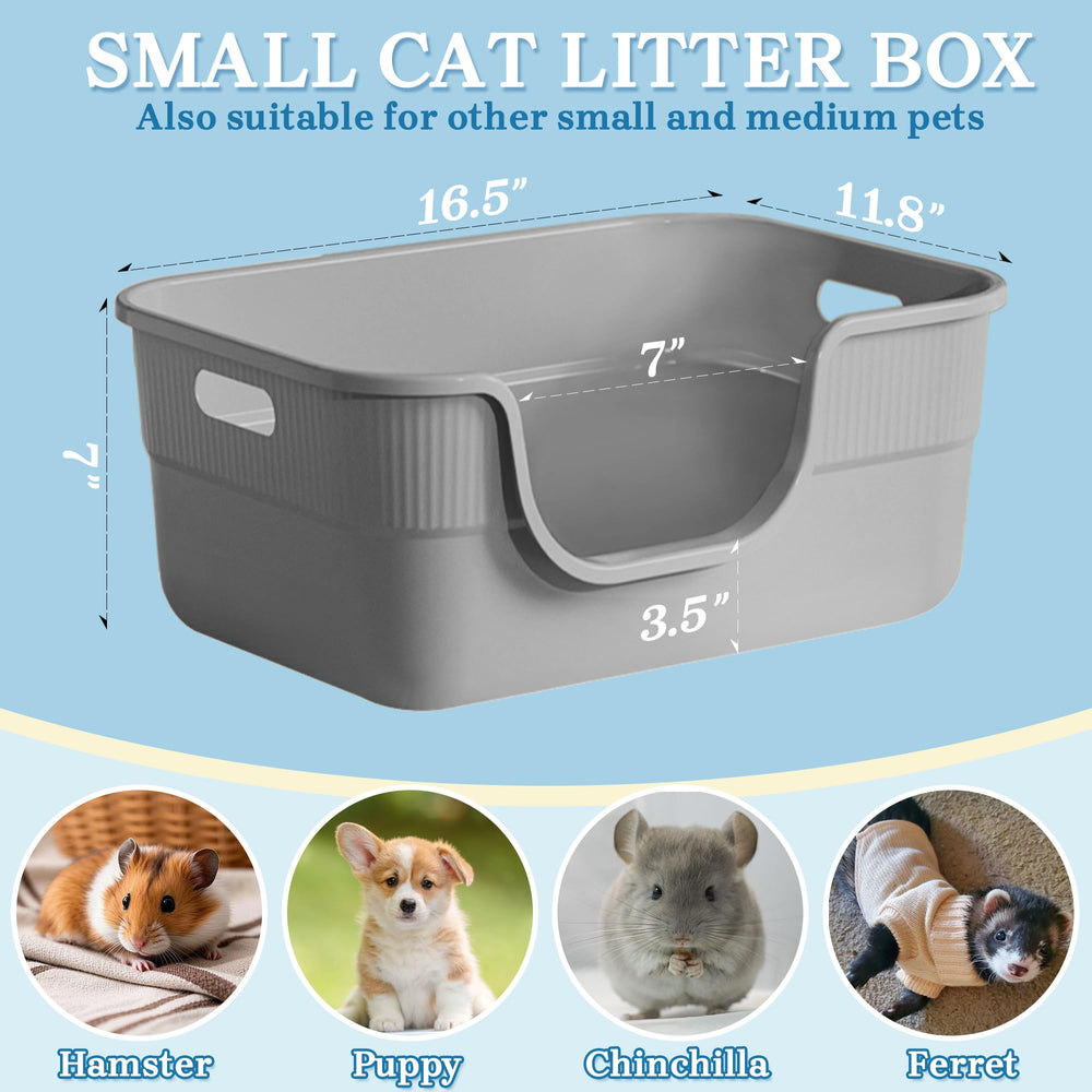 Tehoao litter box handles on sides enable mess-free movement.