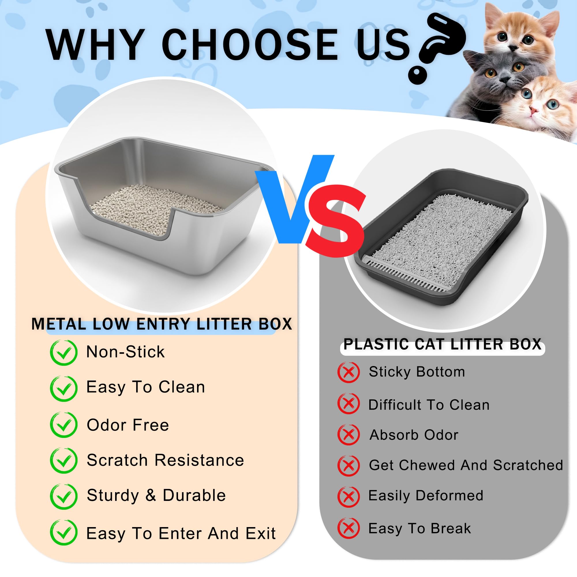 Tehoao four-size range fits small to medium cats comfortably.