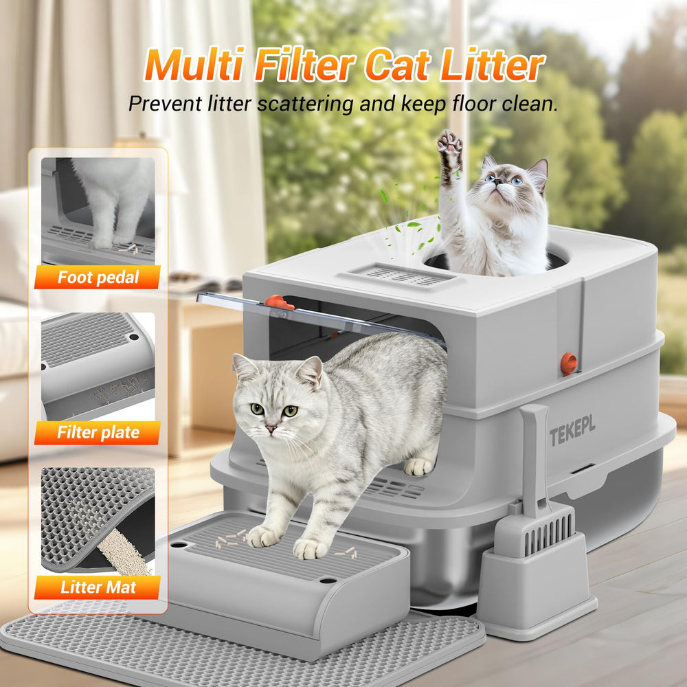 TEKEPL semi-enclosed mode balances visibility with odor control.
