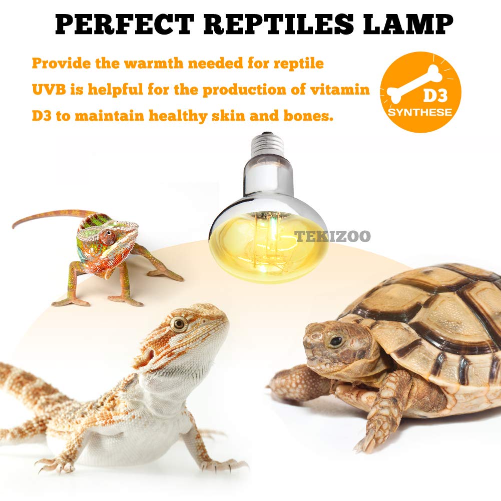 TEKIZOO sun lamp close-up bulb shows durable construction and testing