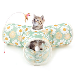 Tempcore cat tunnel collapsible design for indoor play and exercise.