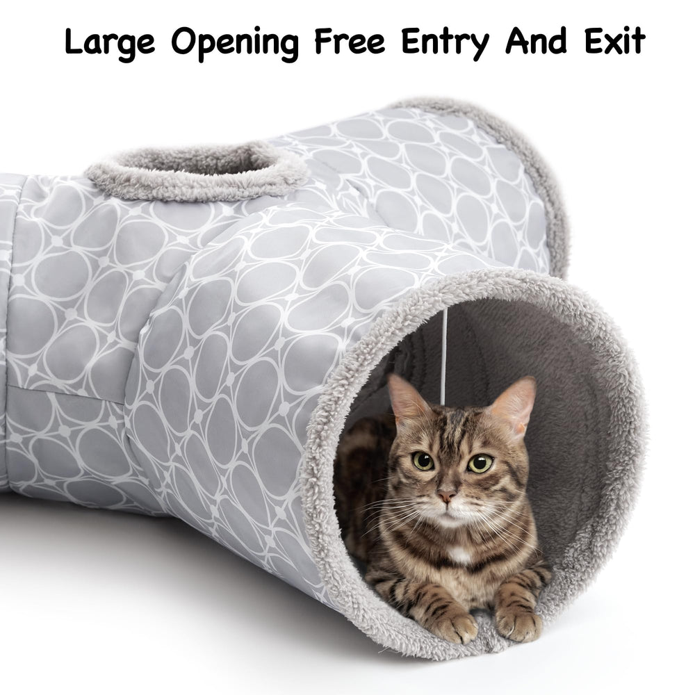 Tempcore collapsible cat tunnel folds flat for travel and storage