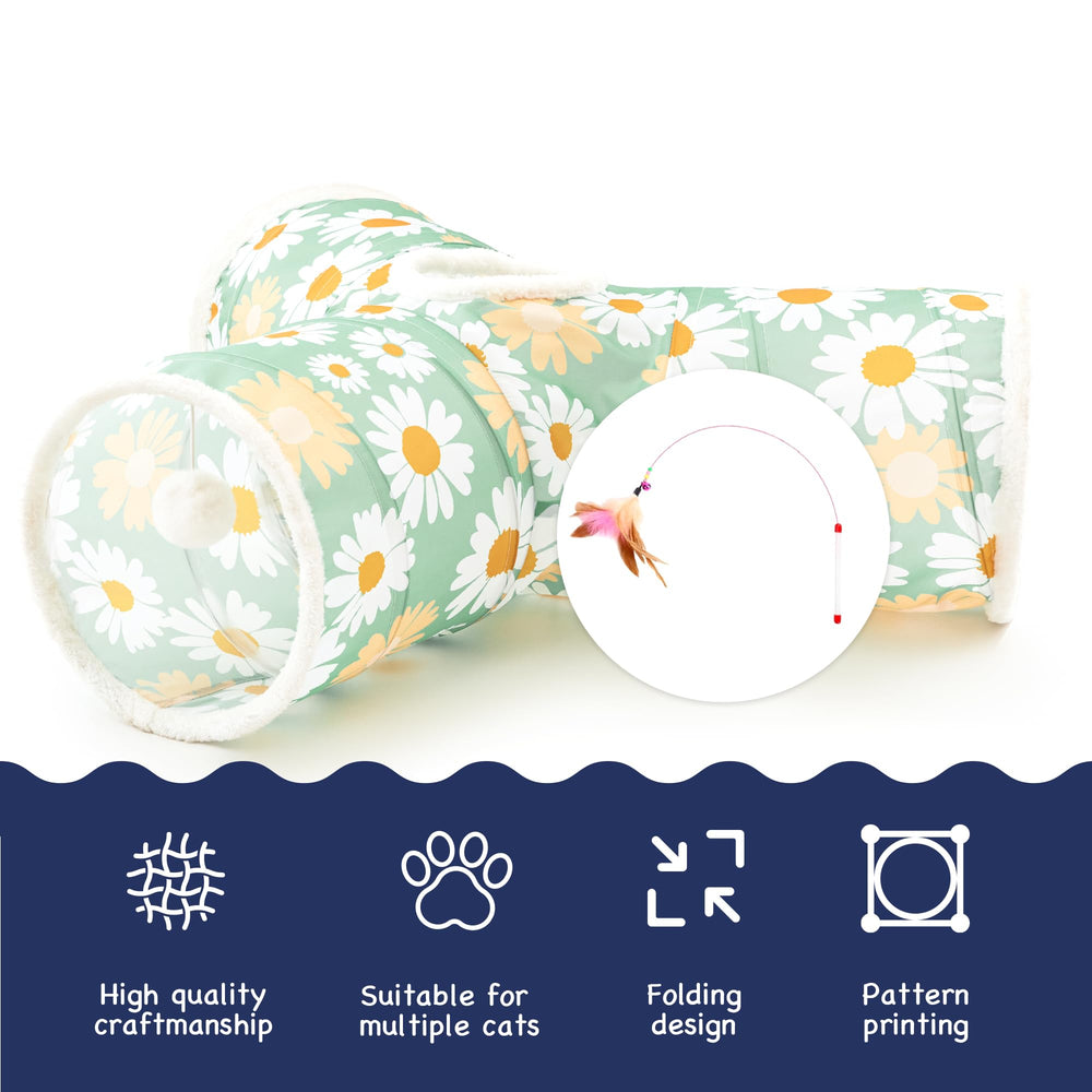 Tempcore cat tunnel provides engaging activity to keep pets active.