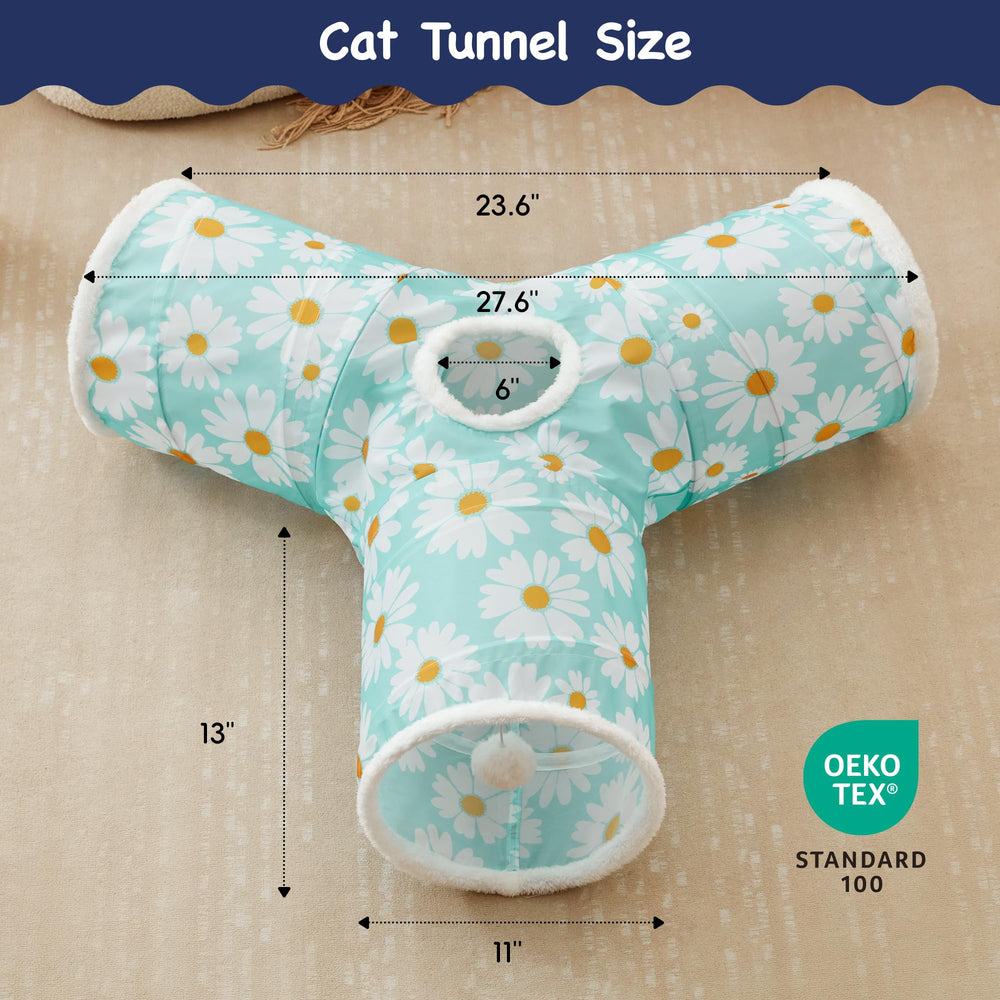 Tempcore cat tunnel peephole entrance encourages curious cats to explore safely.