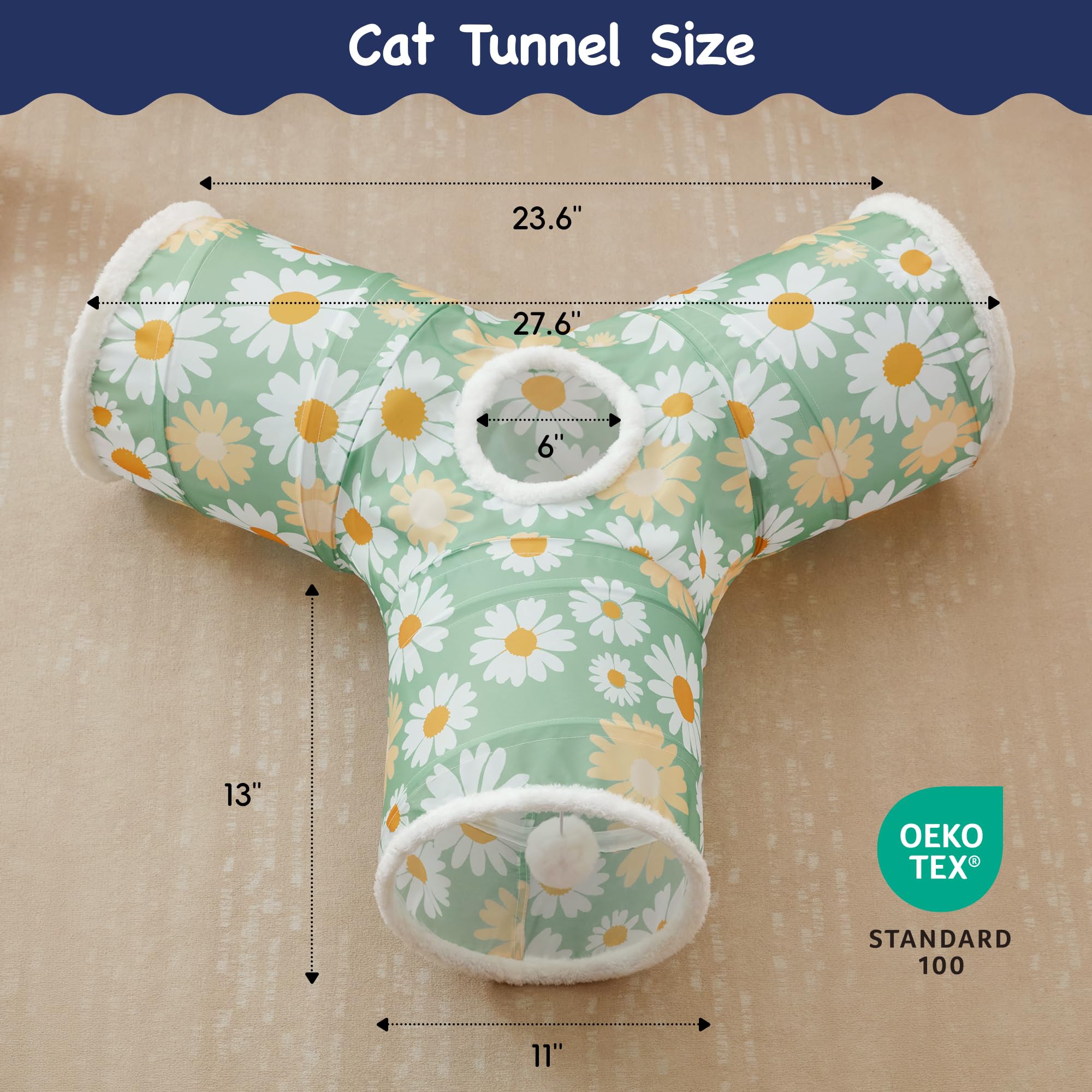 Tempcore cat tunnel peephole for curious cats to peek and explore safely.