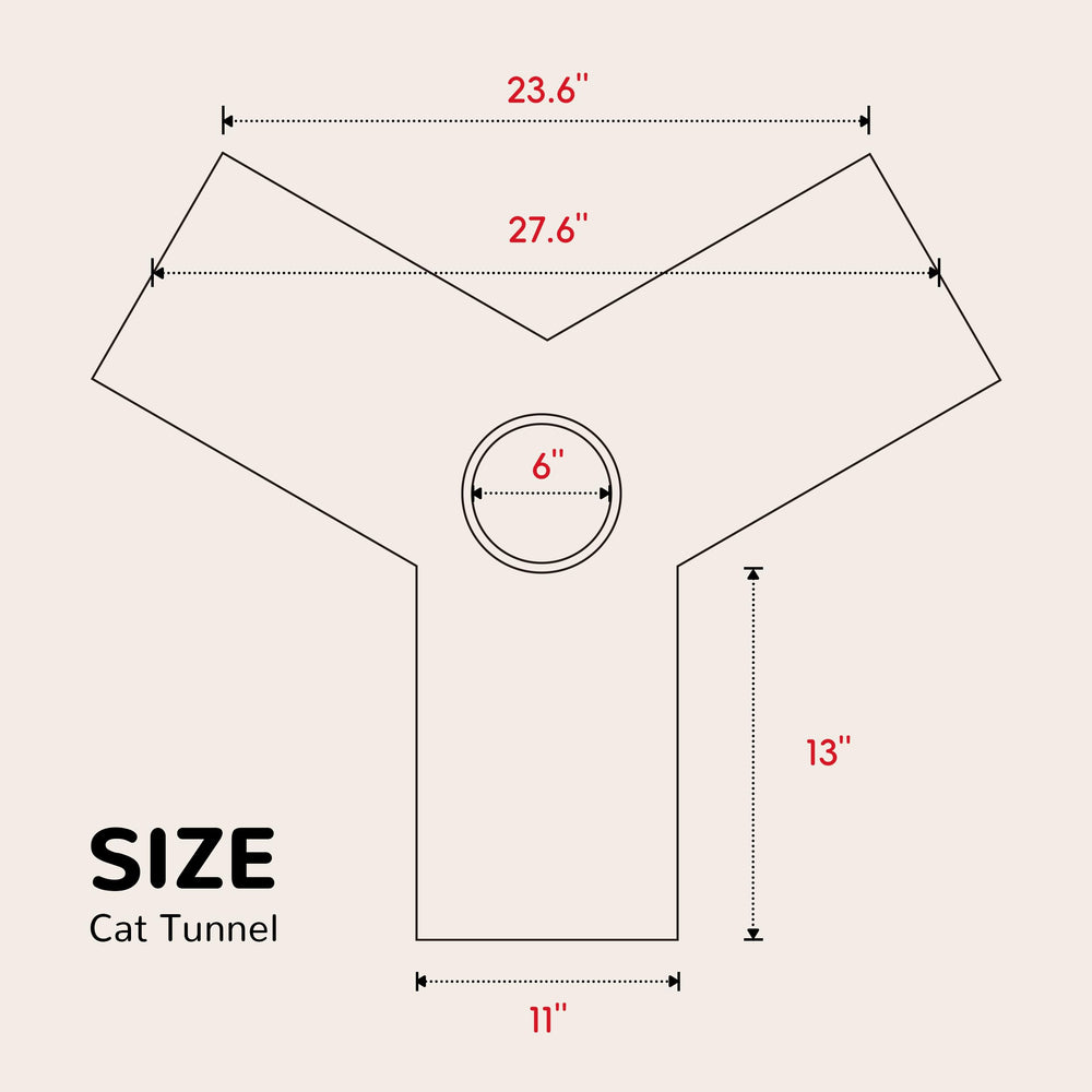 Tempcore cat tunnel peephole-view invites curious cats to observe and explore.