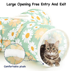 Tempcore cat tunnel with tear-resistant fabric for durable boredom relief.