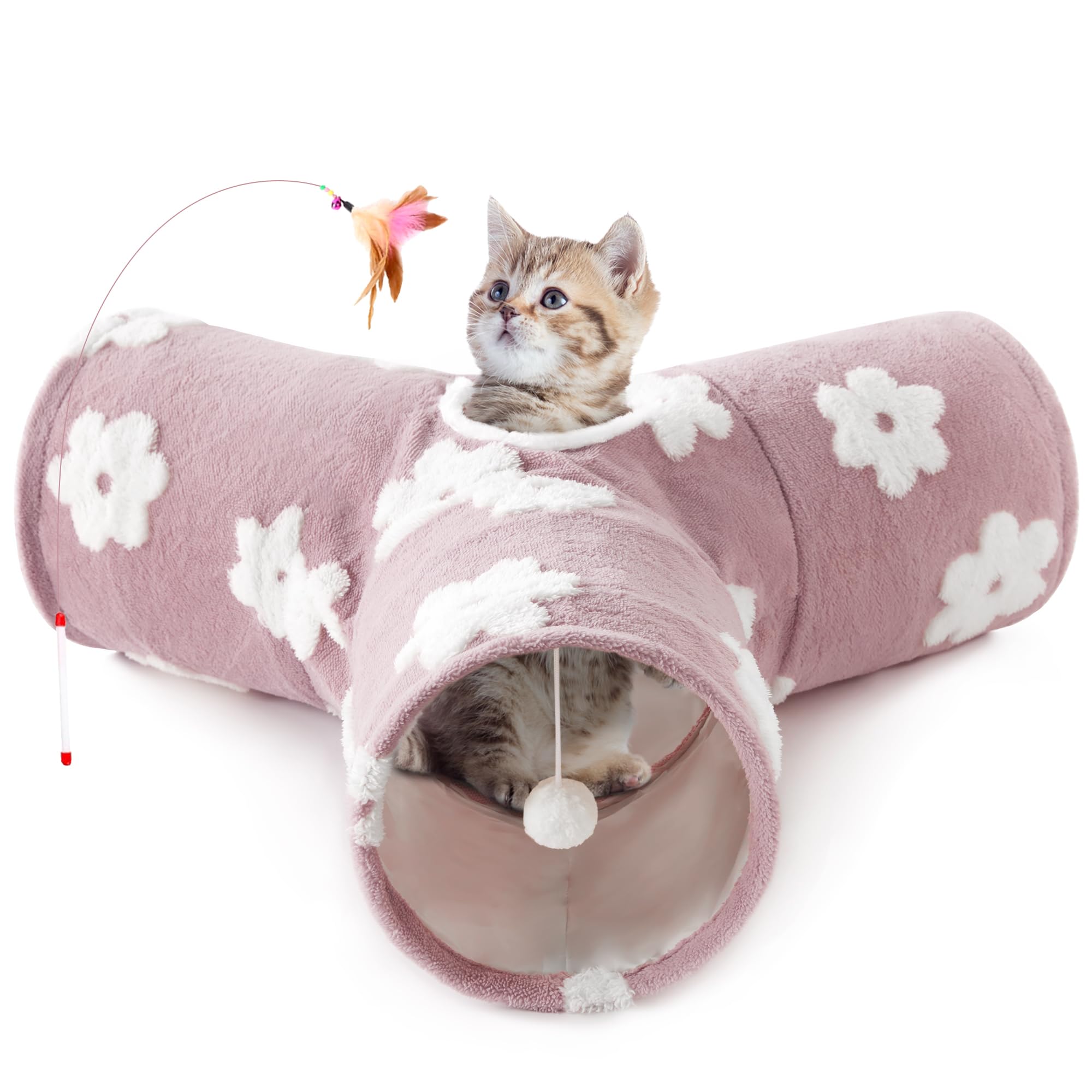 Tempcore flannel cat tunnel outer view shows spacious indoor play space