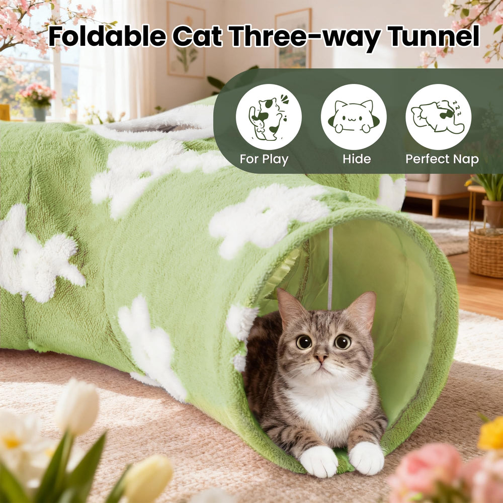 Tempcore collapsible cat tunnel folds for travel and storage