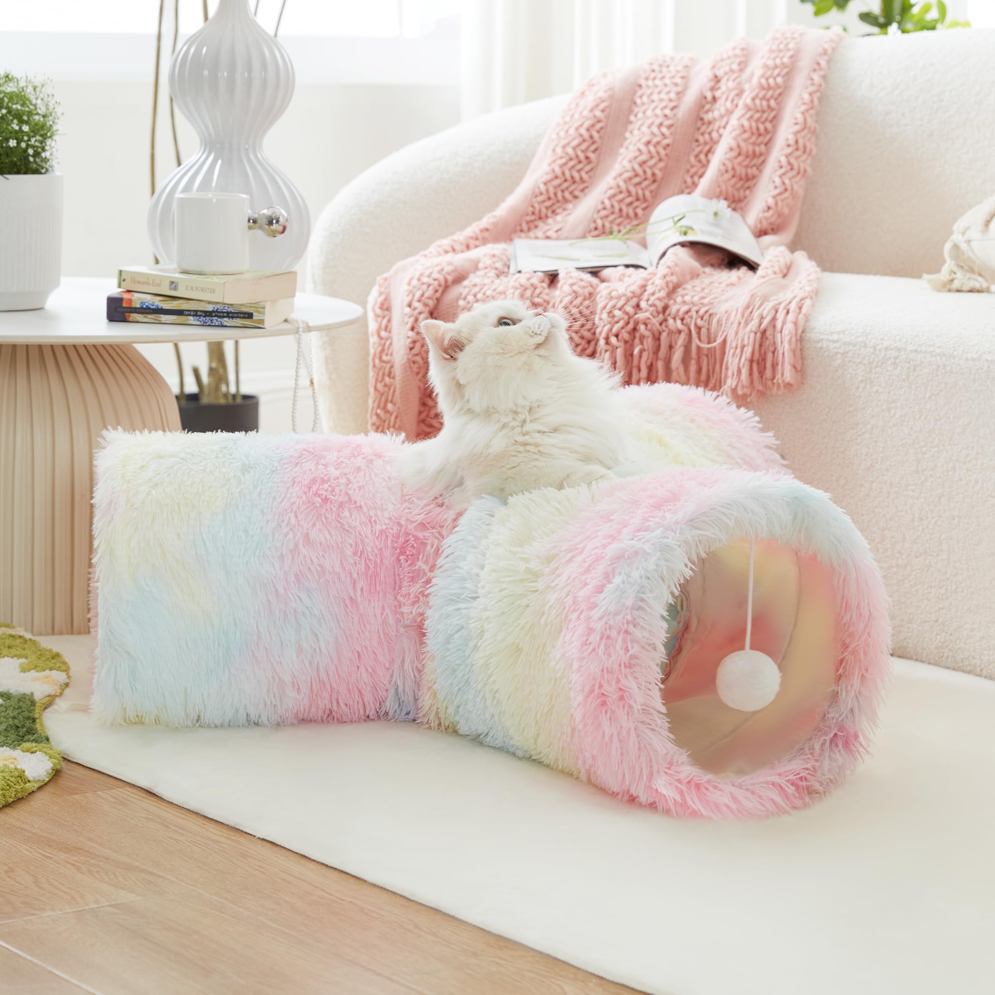 Tempcore Plush Cat Tunnel collapsible design for travel