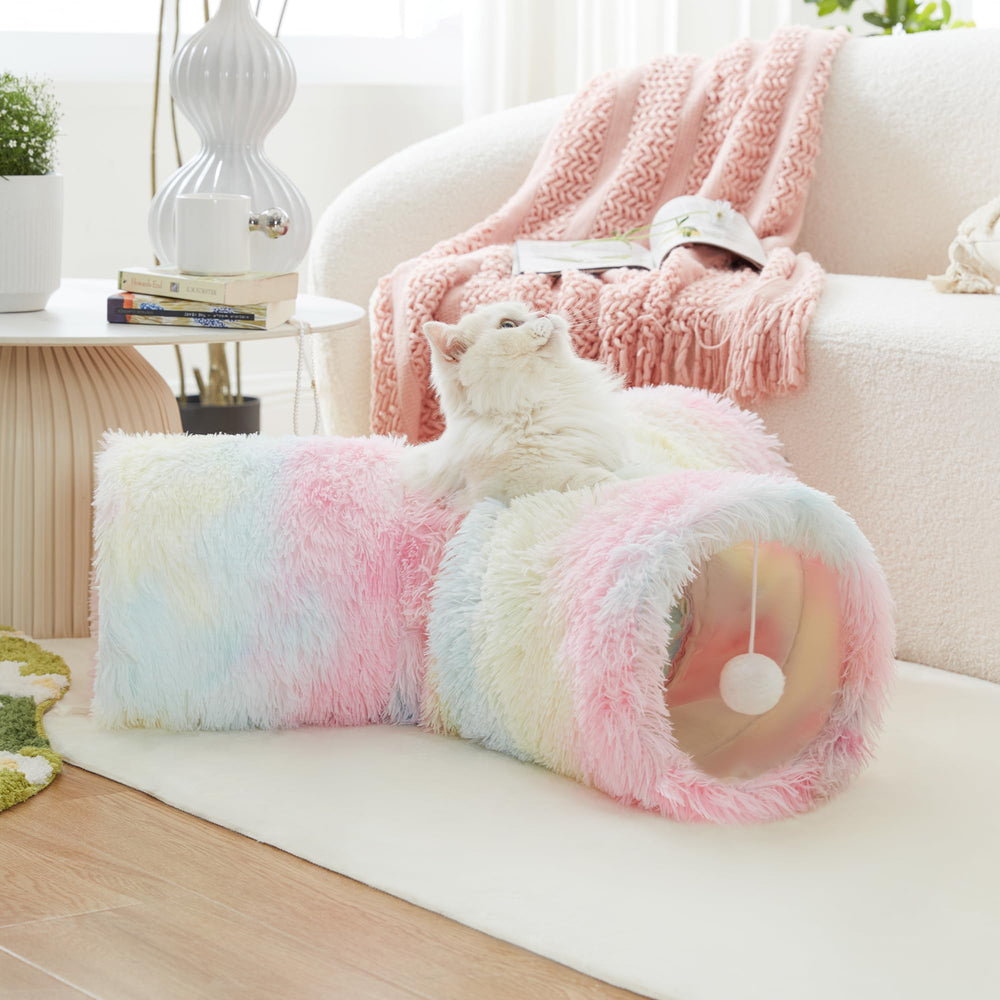 Tempcore Plush Cat Tunnel collapsible design for travel