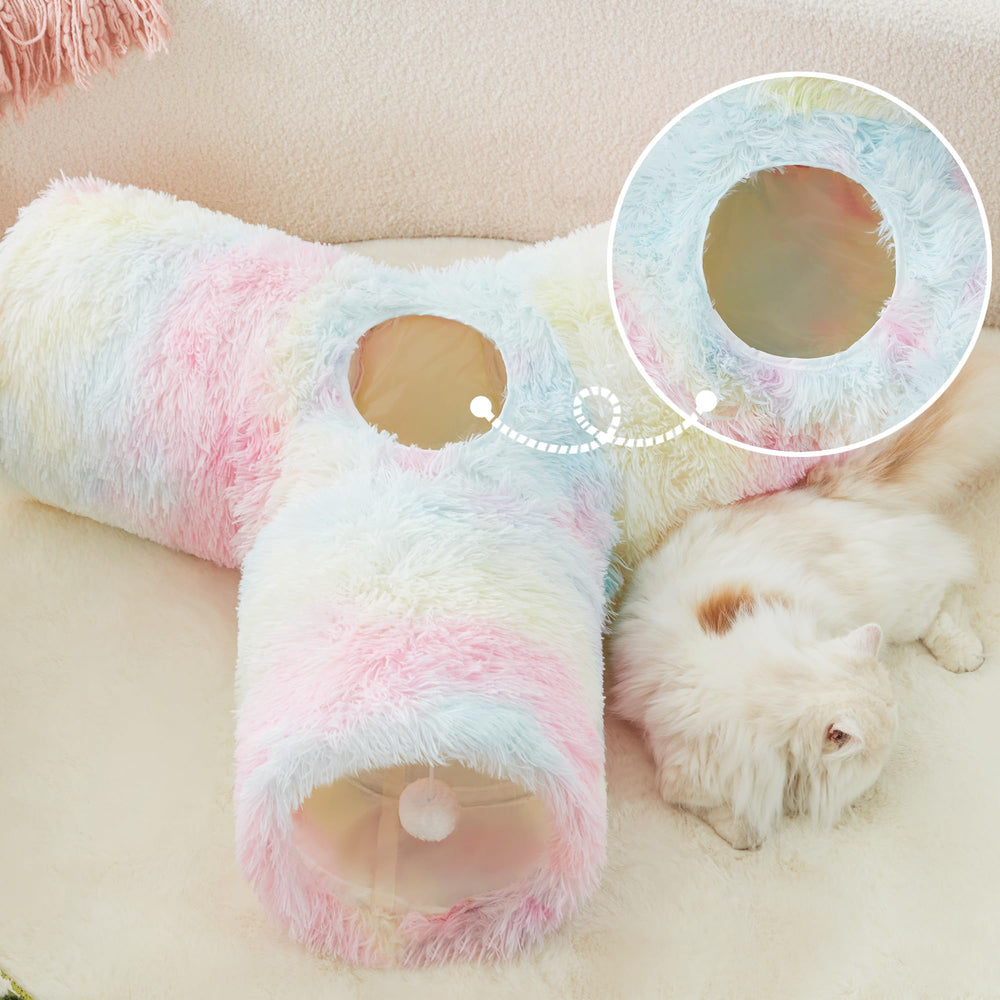 Tempcore Plush Cat Tunnel indoor playtime setup with cat