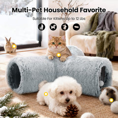 Tempcore Plush Cat Tunnel peek holes invite peeking, encouraging interactive exploration.