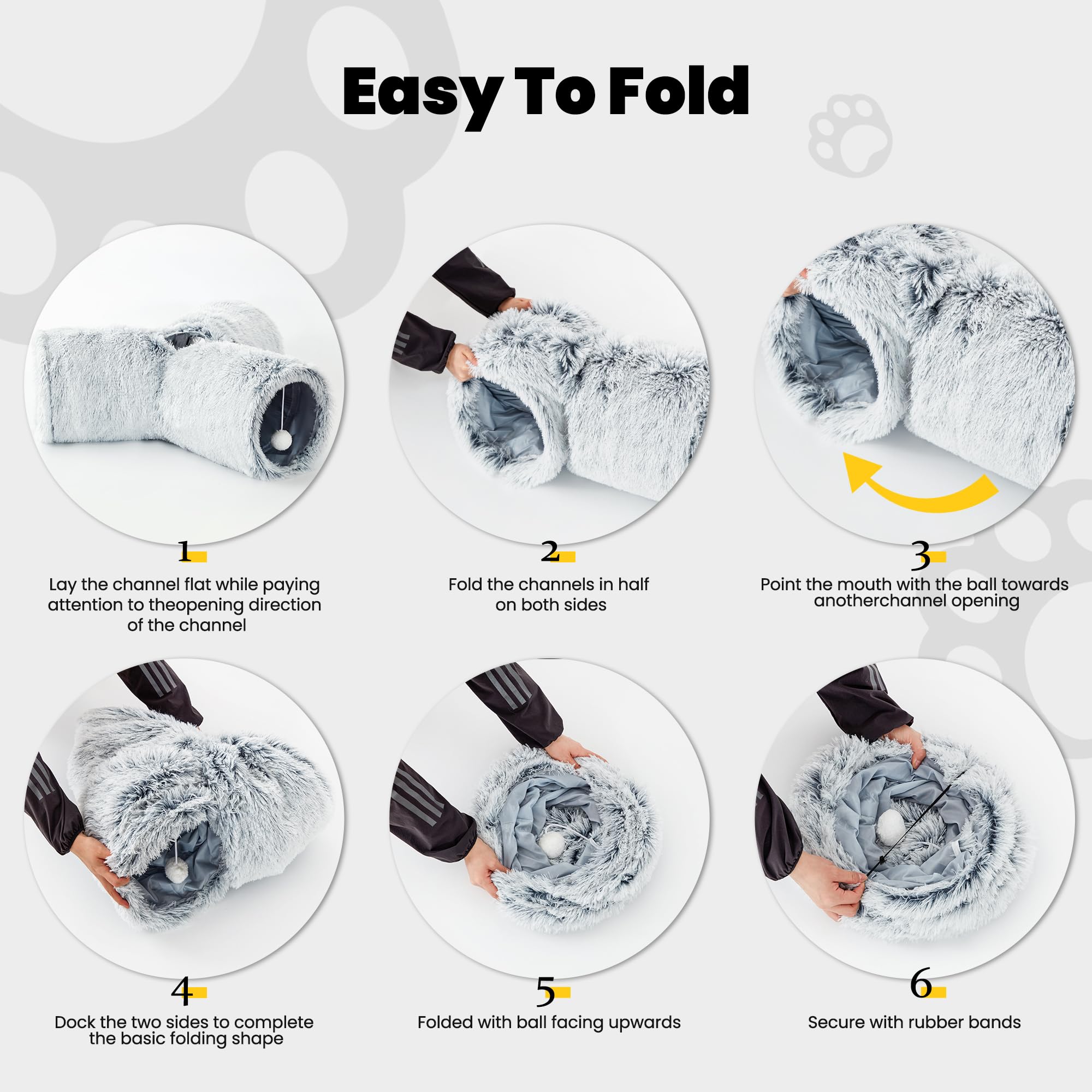 Tempcore Plush Cat Tunnel room-friendly decor that complements light grey interiors.
