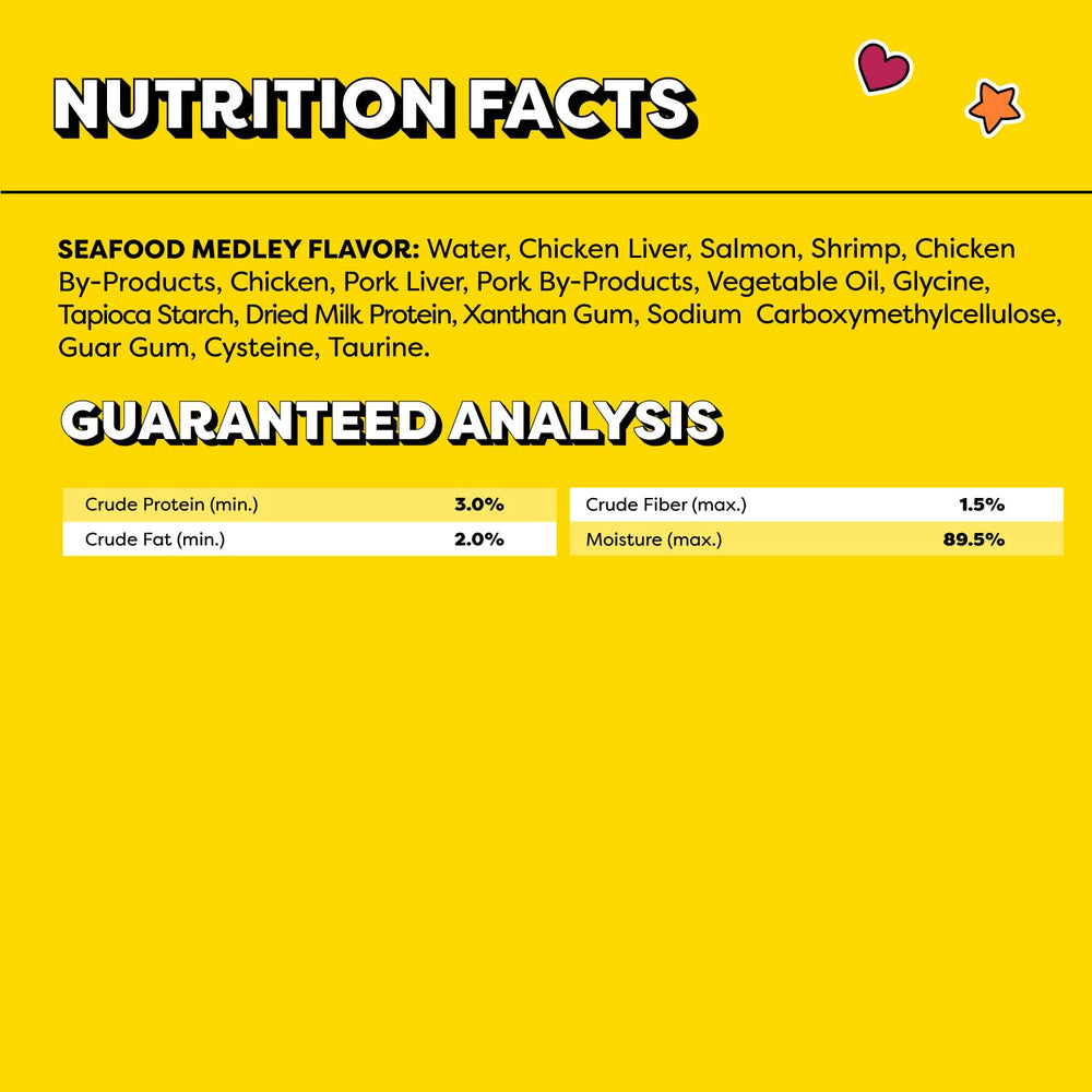Temptations calorie info pouch label indicates under 15 calories per pouch.
