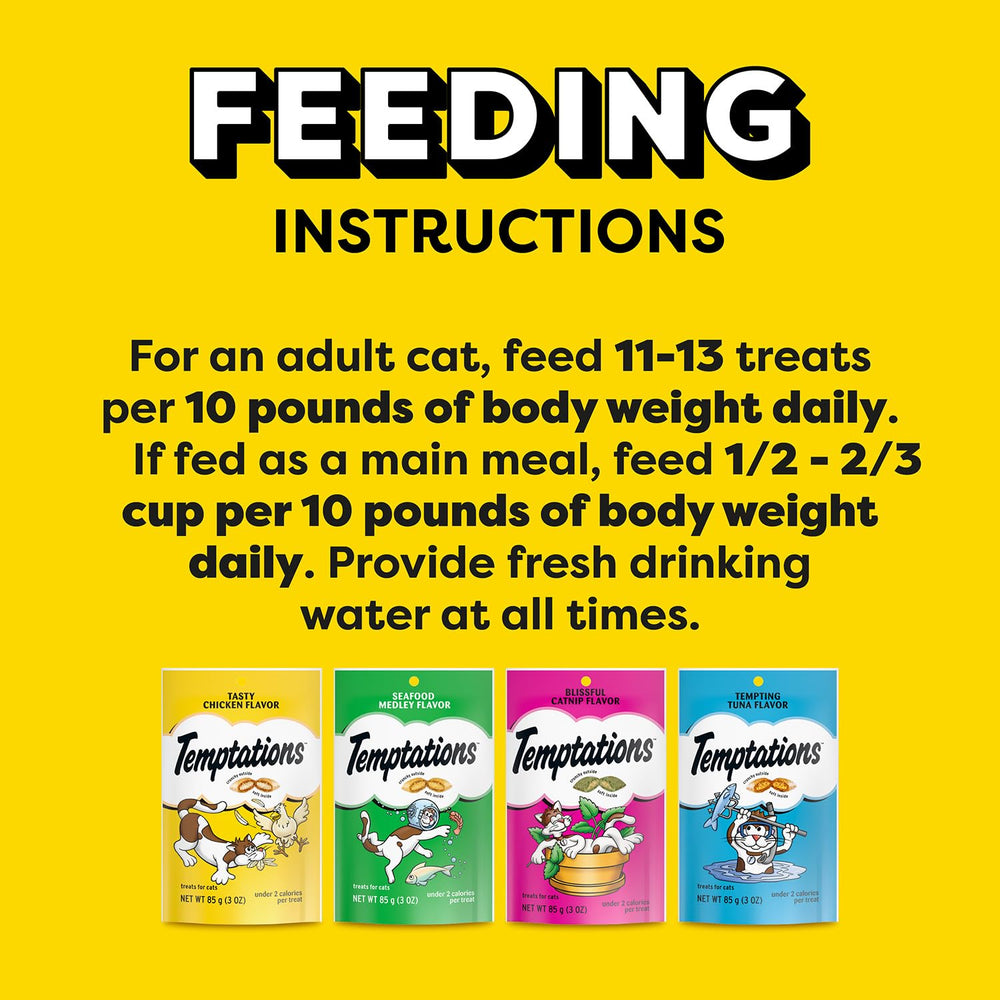 Temptations cat treats balance adult-cat nutrition and texture.