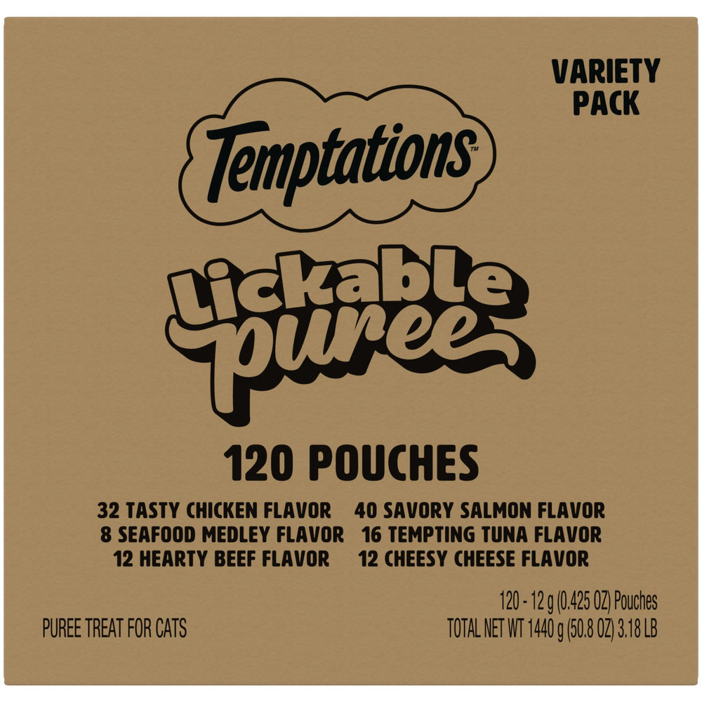 Temptations Creamy Puree tube ready for hand feeding and bonding.