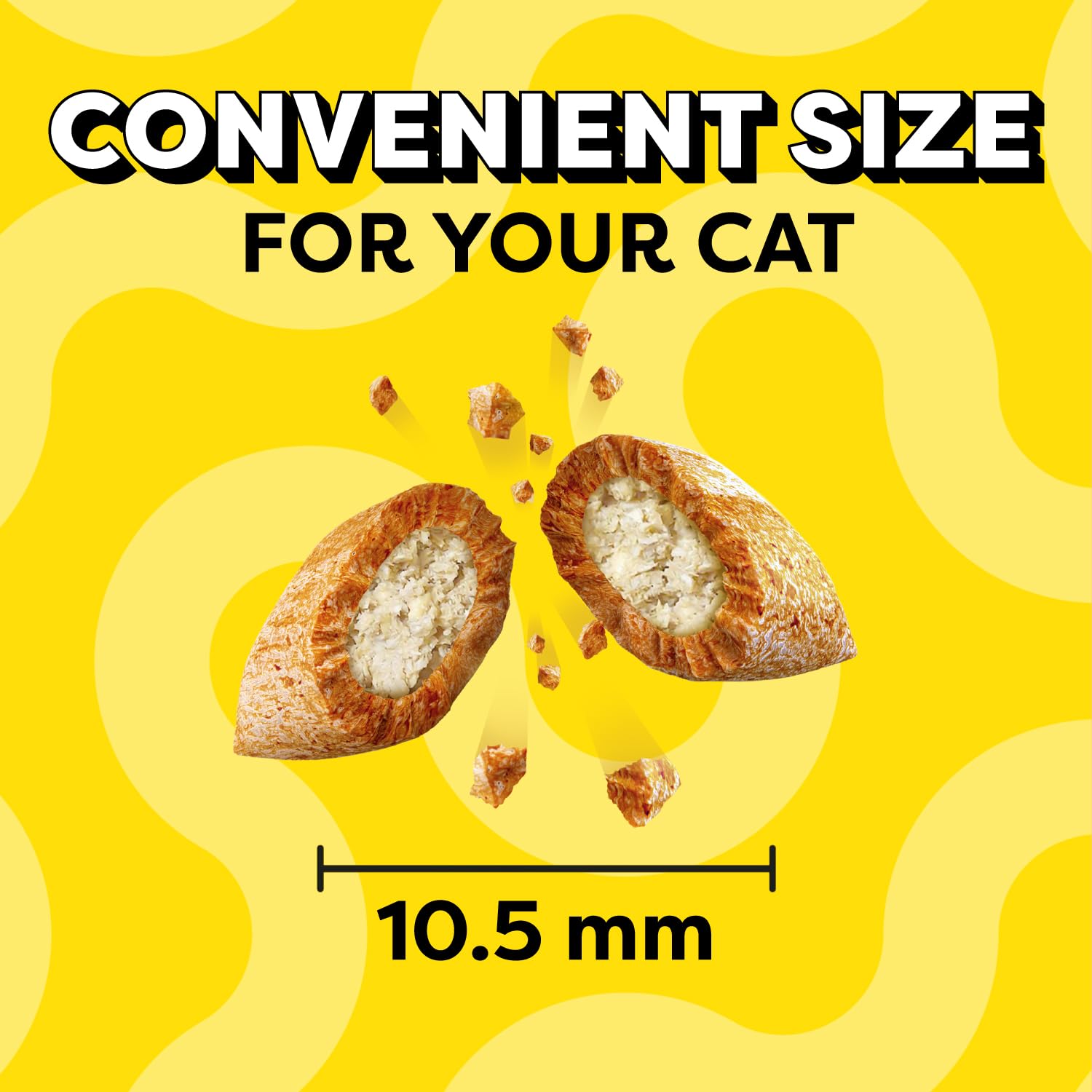 Temptations Indoor Cat Crunch, appealing texture cats respond to.