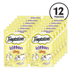 Temptations kitten treats chicken-dairy flavor for tasty kitten snacks