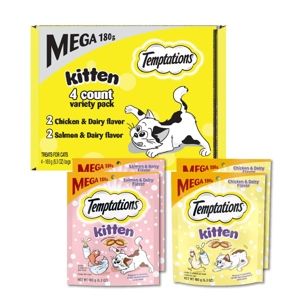 Temptations kitten treats pack opening, ideal daily reward for kittens