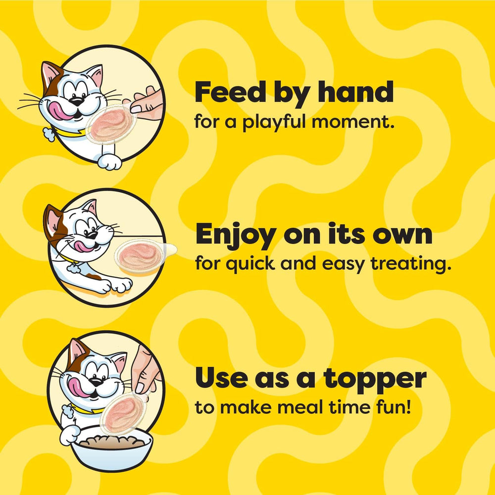 Temptations Lickable Spoons perfectly portioned for feeding.