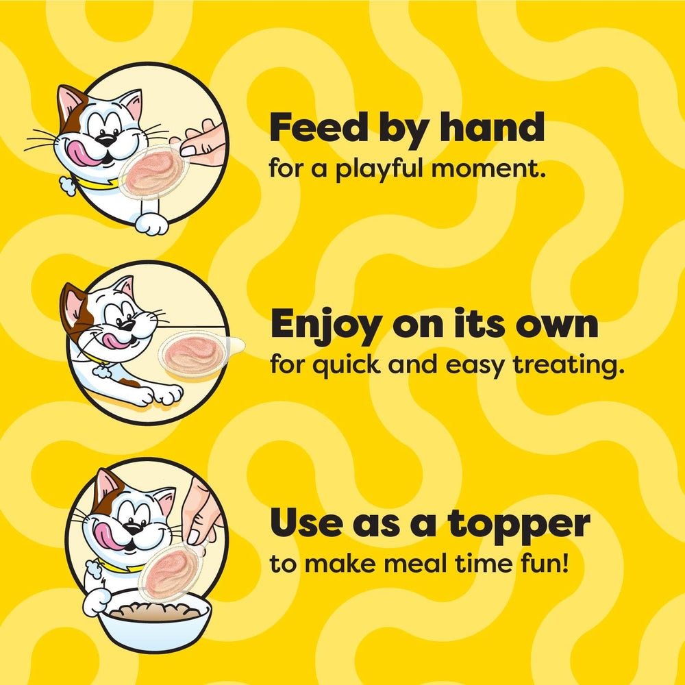 Lickable spoons used as food topper on cat kibble