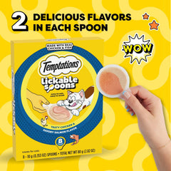Temptations Lickable Spoons two flavors inside highlighting convenient, mess-free feeding