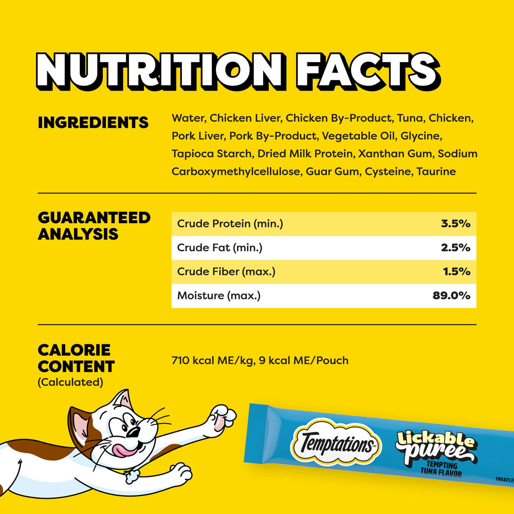 Temptations no-added-sugar formula highlights quality ingredients.