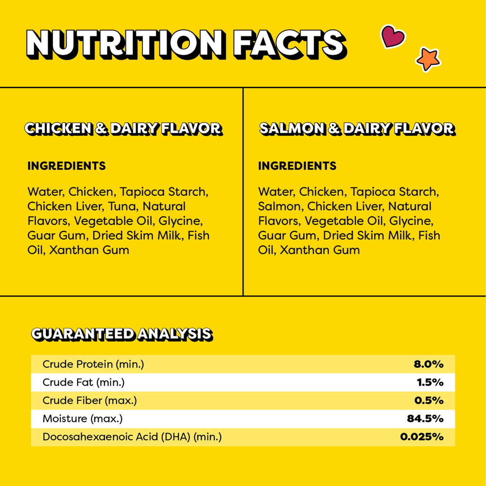 Temptations Puree kitten treats with DHA for healthy brain development support