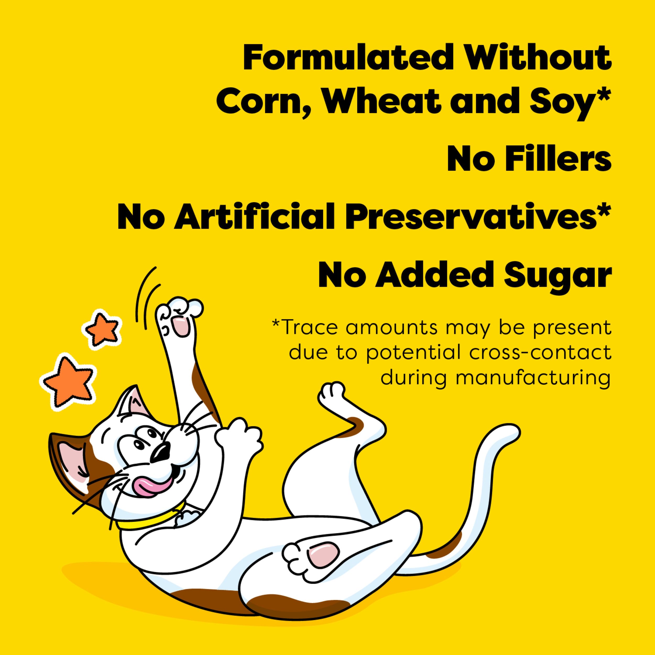 Temptations Puree Senior Cat Treats: Vitamin E added to support immune function