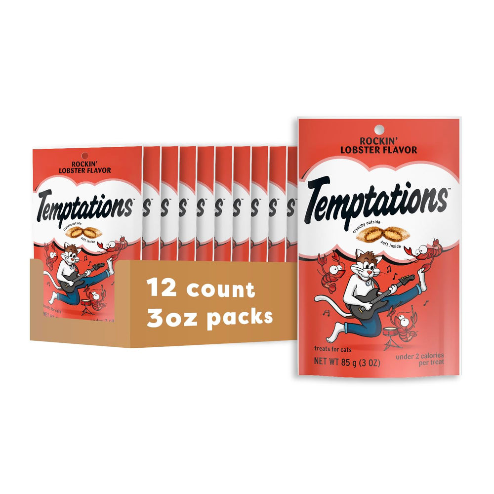 Temptations Rockin' Lobster pack closeup, ideal for daily cat rewards.