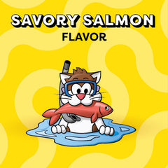 Temptations salmon crunchy-soft treats entice cats with a tasty, low-calorie snack.