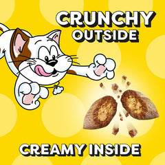 Salmon flavor Temptations cat treats offer balanced adult-cat nutrition in a tasty snack.