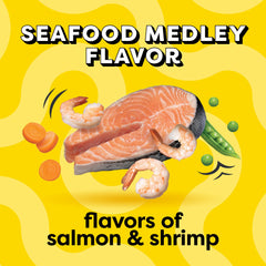 Temptations Seafood Medley bag-front illustrates convenient daily feeding option