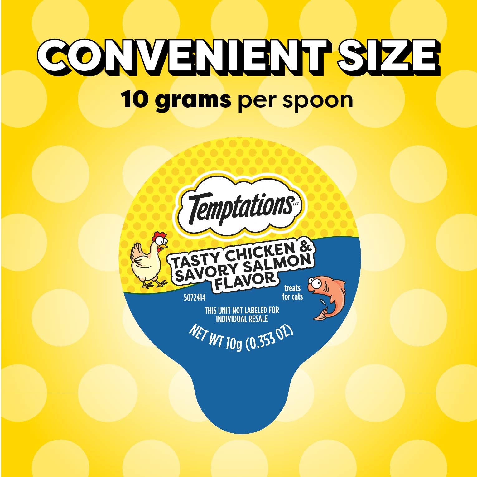 Temptations Lickable Spoons portable, portioned snack for cats