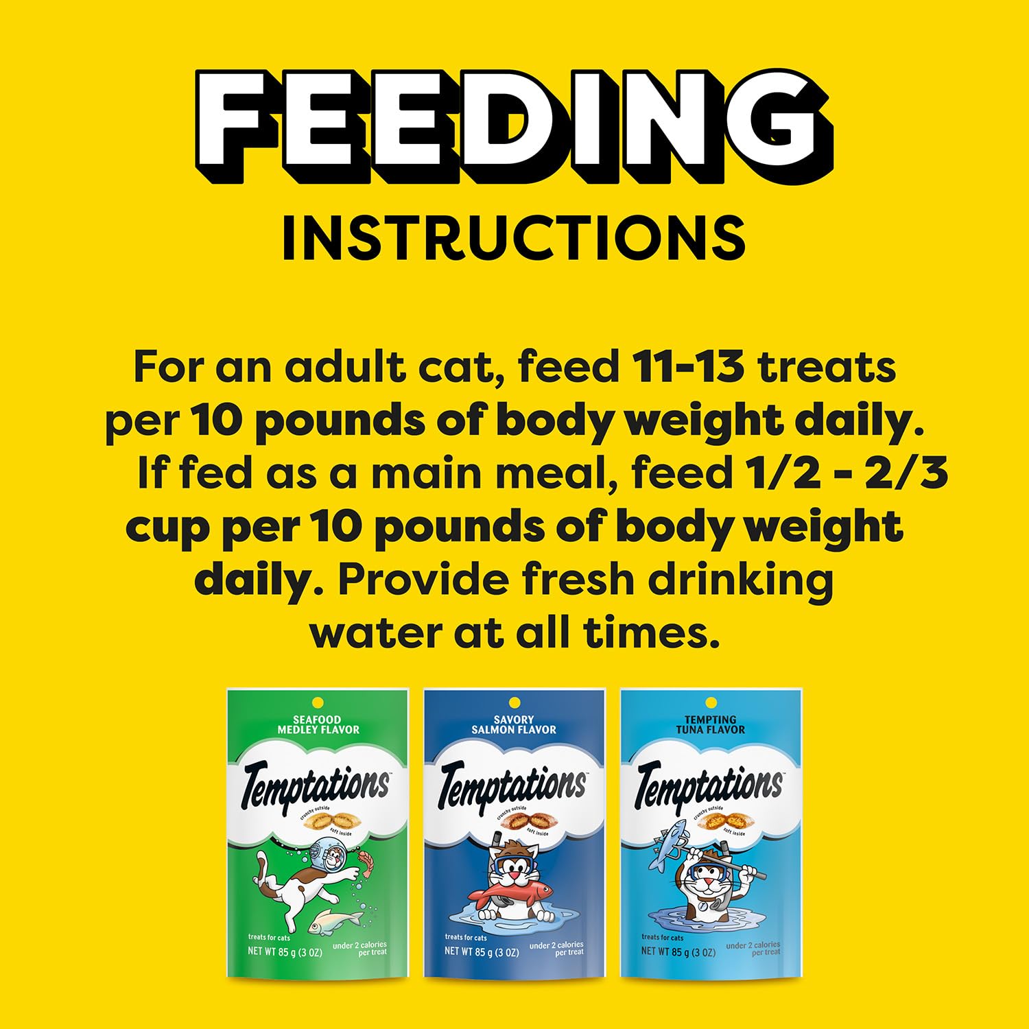 Temptations Stay-Fresh resealable pouch keeps treats fresh.
