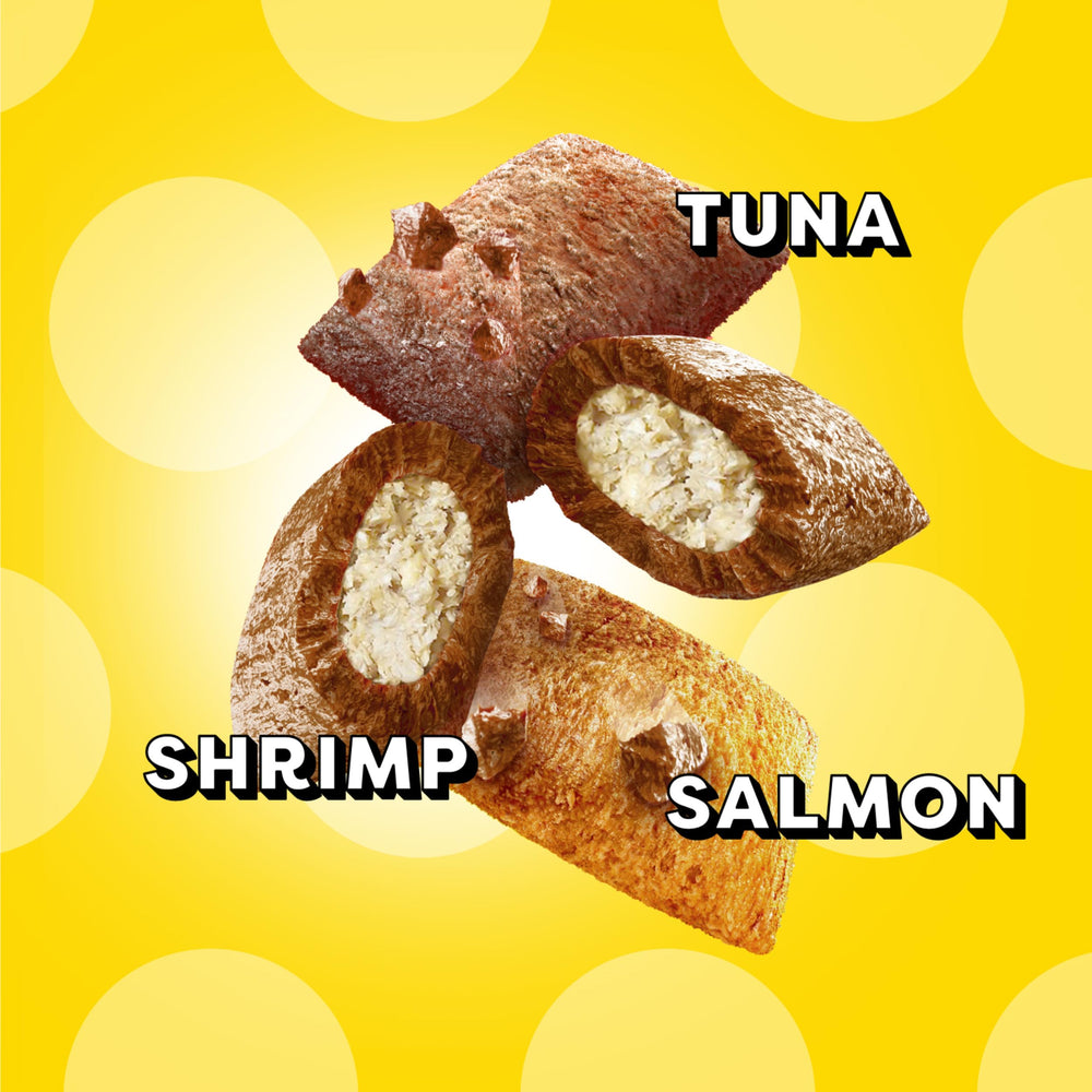 Temptations Surfer's Delight salmon treats provide flavorful variety for picky palates.