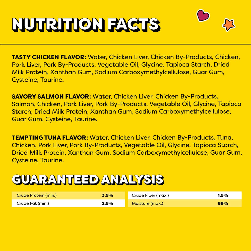 Temptations tube packaging display highlights convenient single-serve portions.