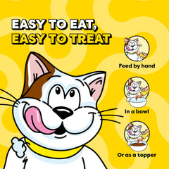 Serving Temptations wet treats in a bowl adds a tasty topper.