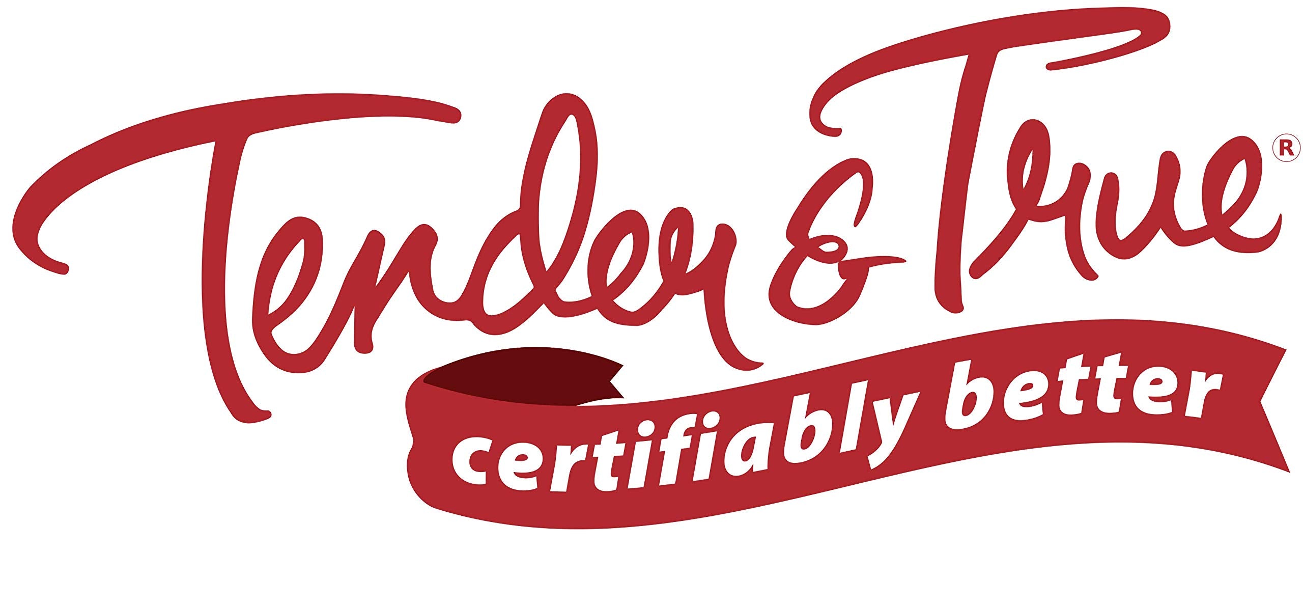 Tender & True bag with ingredients illustration communicates all life stages suitability.