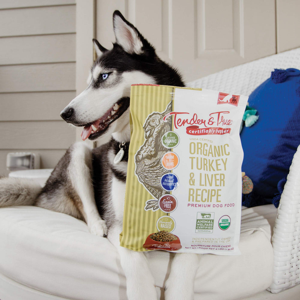 Tender & True label showcases USDA Organic certification and GAP seal for quality assurance.