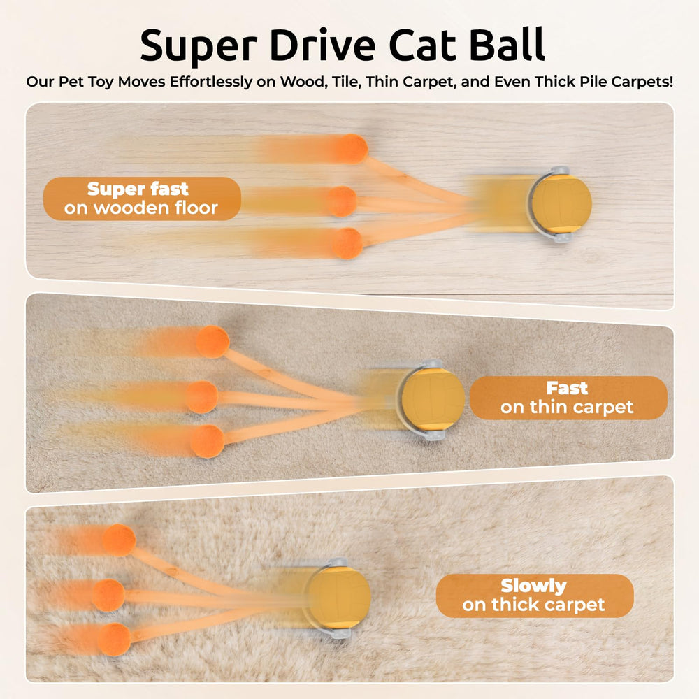 TENECUTE cat toy with ultra-quiet motor for peaceful play sessions.