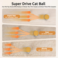 TENECUTE cat toy with ultra-quiet motor for peaceful play sessions.